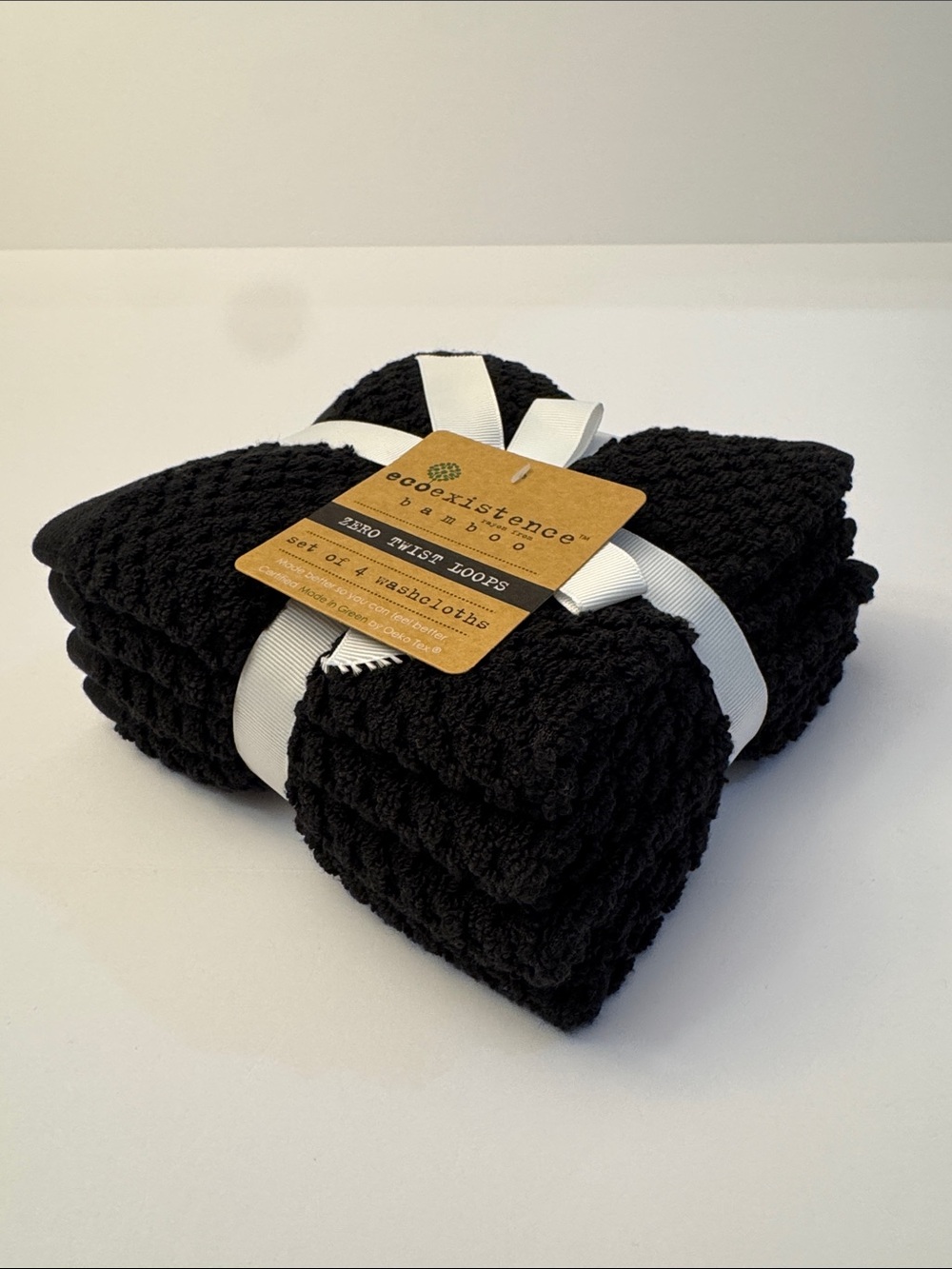 8pc ECOEXISTENCE Bamboo Zero Twist Loops Bath Towel Set - Caviar(Black) - Picture 9 of 11